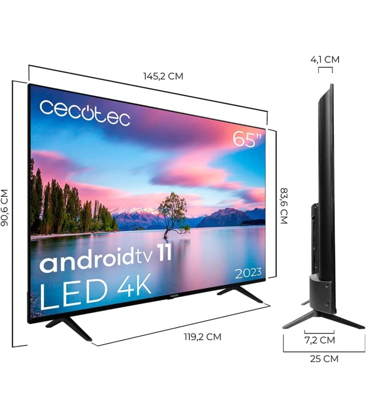 QLED Cecotec VQU11065Z+ 65 4K Smart TV WiFi - Televisores 65