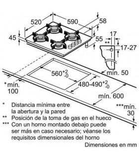 GZC 31330 Placa Moludar Teka Cristal Gas 1 Fuego - Canarias