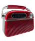 Radio Kooltech diseño vintage color rojo