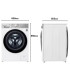 Dimensiones de la lavadora LG F6WV9510P2W