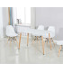 Conjunto de mesas y sillas blancas dinamarca