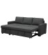sofá cama con arcón color gris oscuro modelo Paton Paula