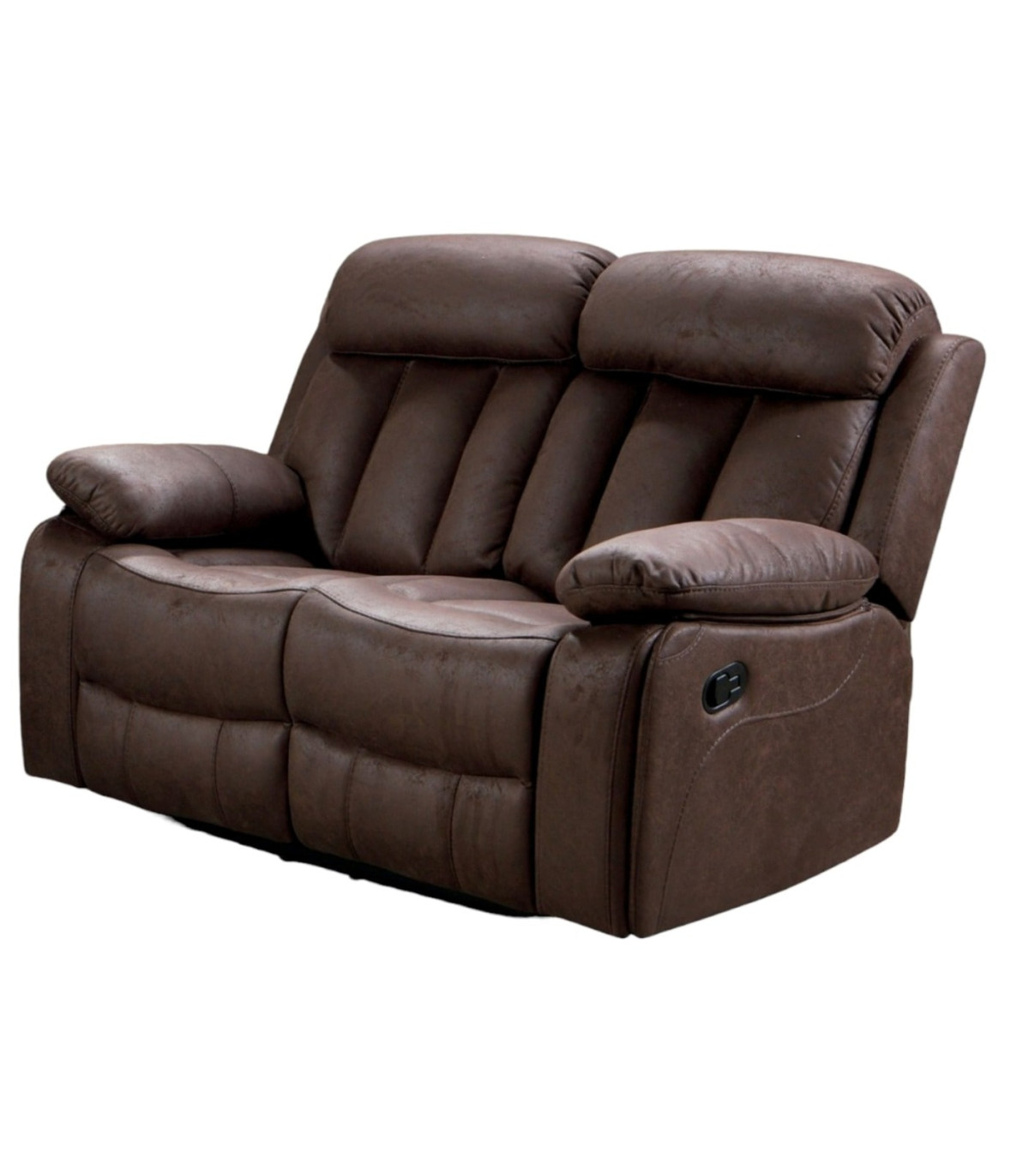 Sofá relax de 2 plazas en color marrón