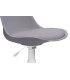 silla de oficina Lina con asiento simil piel gris