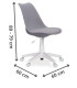 medidas de la silla lina gris y blanca