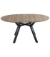 mesa de comedor redonda-ovalada madera con pata negra