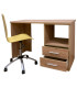 escritorio juvenil en color roble con 2 cajones
