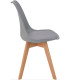 silla gris con pata de madera