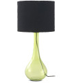 Lamparita cristal verde tulipa algodon negra 10803
