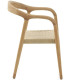 silla de madera de fresno con asiento trenzado