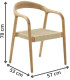 Medidas de la silla de madera 10871