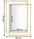 Medidas del espejo de metal dorado gdeco 10141