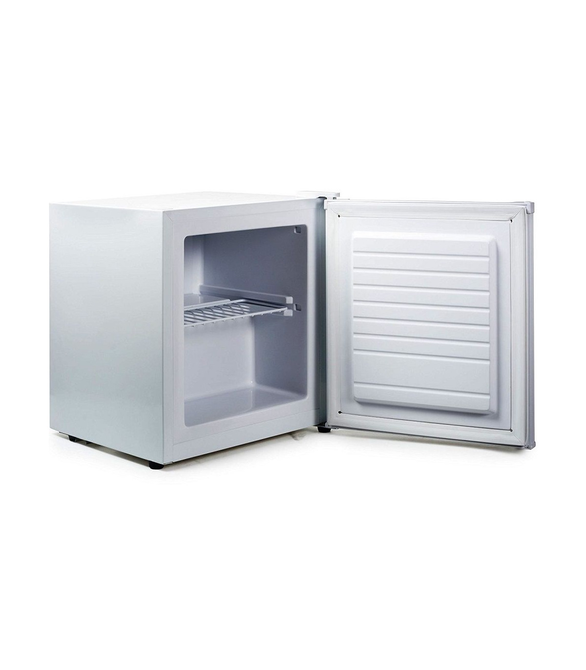 RWFLAME Mini congelador de 1.1 pies cúbicos, congelador pequeño reversible  de una sola puerta, congelador vertical con estantes, pies ajustables para