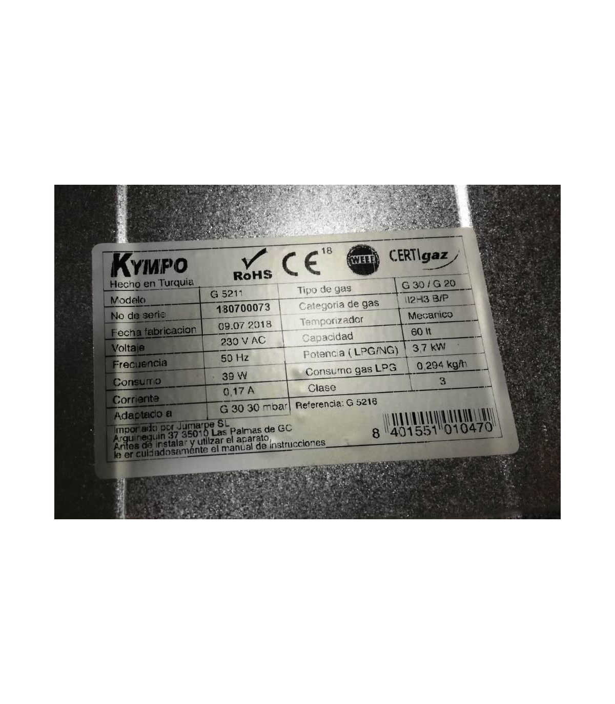 ▷ Frigorífico de GAS Bivalente Kympo XCD100 - Envío desde【 CANARIAS】